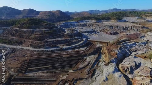 Aerial Drone Shot of Massive Mining Operations