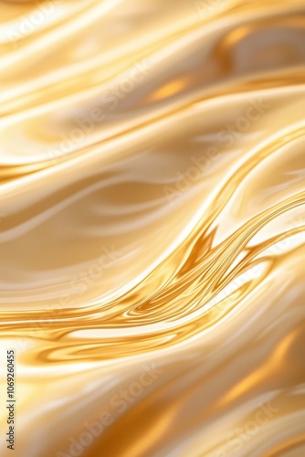 Flowing golden silk fabric with soft, elegant curves