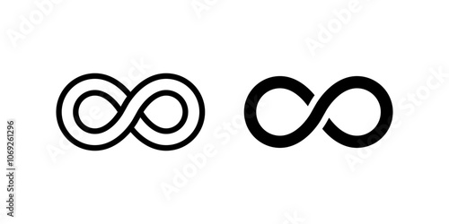 Infinity icon set. flat illustration of vector icon on white background