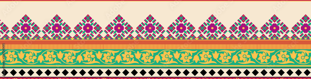 seamless beautiful wallpaper cards border design floral leaf vintage ornament Victorian geometric ethnic print paisley