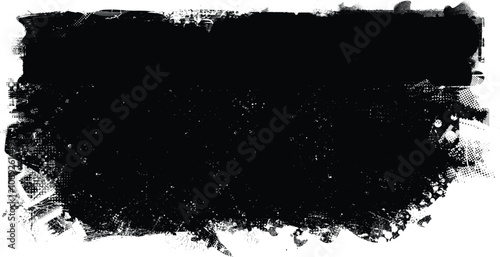 Grunge textured banner with rough edges. Halftone dots texture. Overlay grunge texture . Simply place texture over any object to create grunge effect . Banner with scratched surface for your design. 