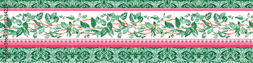 Obraz na płótnie seamless beautiful wallpaper cards border design floral leaf vintage ornament Victorian geometric ethnic print paisley w salonie