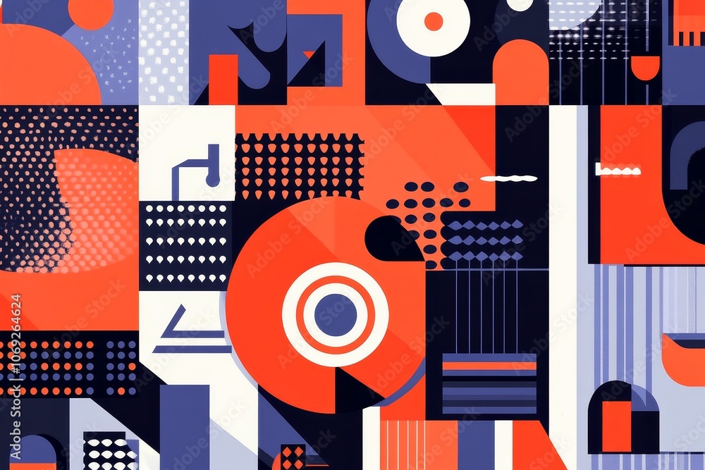 Spectacular geometric shape background in vibrant colors. Spectacular geometric shape background in vibrant colors.