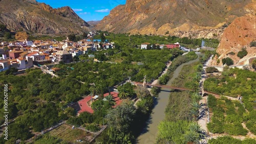 Aerial view of the Ricote Valley, Murcia Region, Spain
