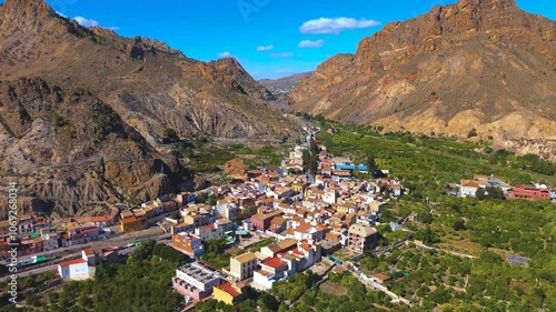Aerial view of the Ricote Valley, Murcia Region, Spain