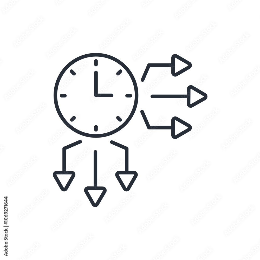 Time management icon. vector.Editable stroke.linear style sign for use web design,logo.Symbol illustration. Time management icon. vector.Editable stroke.linear style sign for use web design,logo.Symbol illustration.