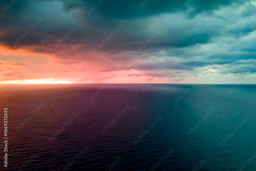 sunset over the sea sunset over the sea