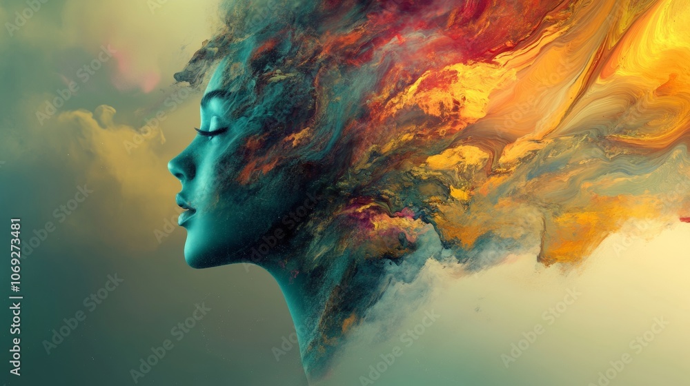 Abstract art mental health concept Abstract art mental health concept