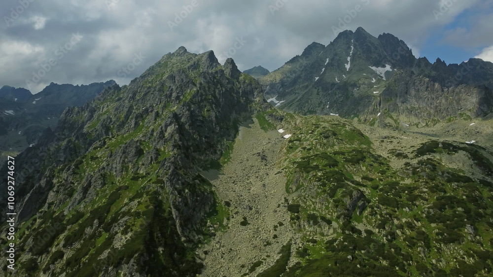Fototapeta premium High Tatras mountains aerial view