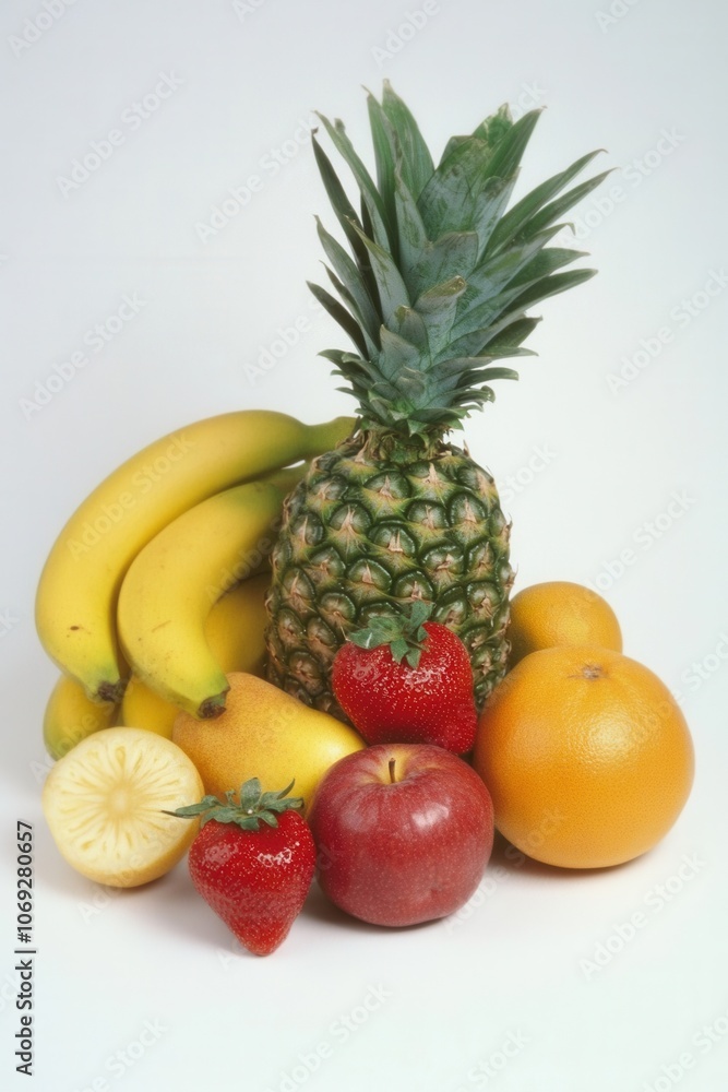 Assortment of fresh tropical and seasonal fruits Assortment of fresh tropical and seasonal fruits