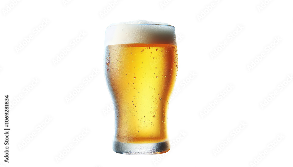 glass of beer with ice cubes isolated in white transparent background. Beer Glass with ice cubes PNG glass of beer with ice cubes isolated in white transparent background. Beer Glass with ice cubes PNG