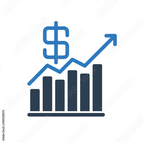 Income Growth Icon - Economy Growing Icon