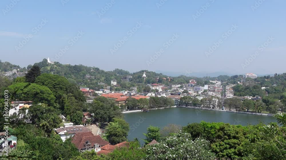 Aerial panorama view of Kandy, Sri Lanka from Arthur's Seat Aerial panorama view of Kandy, Sri Lanka from Arthur's Seat
