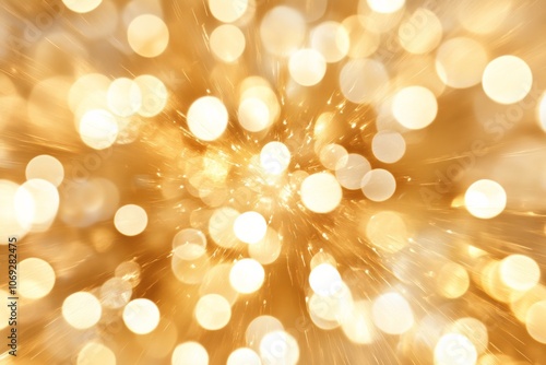 Vibrant abstract explosion of golden sparkling lights celebrating the warmth of the Christmas season