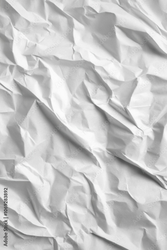 Obraz premium Crumpled white paper texture background