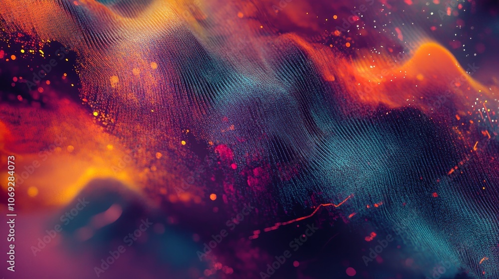 Dynamic abstract waveforms traverse a vibrant spectrum of colors, representing the flow of energy and rhythm, using a modern and sophisticated style. Dynamic abstract waveforms traverse a vibrant spectrum of colors, representing the flow of energy and rhythm, using a modern and sophisticated style.