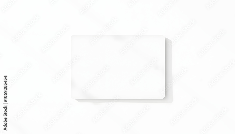 Invitation Mockup. Top view blank card on white background and window shadow with clipping path isolated with white highlights, png Invitation Mockup. Top view blank card on white background and window shadow with clipping path isolated with white highlights, png