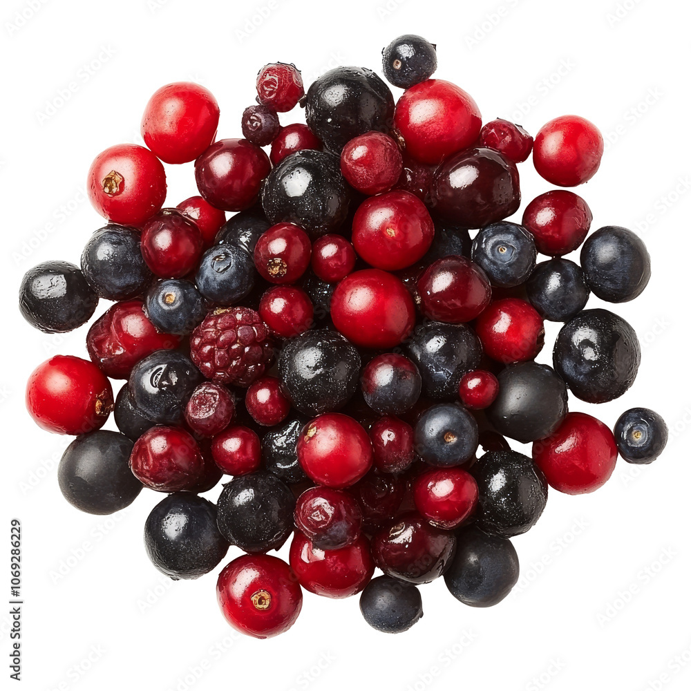 Fresh assorted berries on a white background Fresh assorted berries on a white background