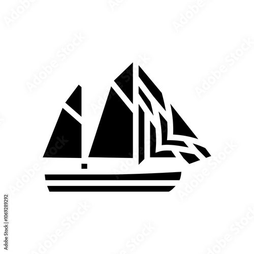 ketch ancient ship glyph icon vector. ketch ancient ship sign. isolated symbol illustration