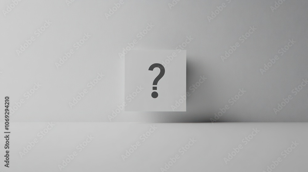 A minimalistic image featuring a question mark on a plain background, symbolizing inquiry. A minimalistic image featuring a question mark on a plain background, symbolizing inquiry.