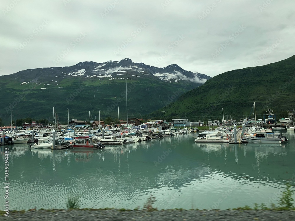 Fototapeta premium boats in the harbor of Valdez