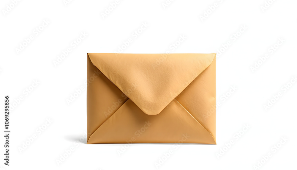 Brown shiny envelope packaging mockup isolated with white highlights, png Brown shiny envelope packaging mockup isolated with white highlights, png