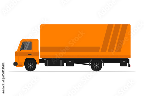 Truck icon. Colored silhouette. Side view. Vector simple flat graphic illustration. Isolated object on white background. Isolate.