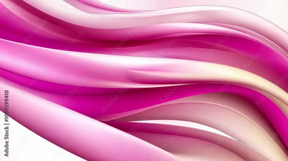 Pink and white fabric flows gracefully, creating a soft, abstract design Pink and white fabric flows gracefully, creating a soft, abstract design