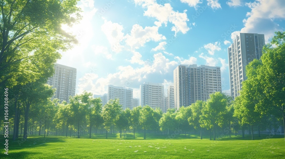 Obraz premium City Park Landscape