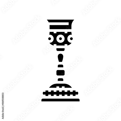 holy chalice byzantine glyph icon vector. holy chalice byzantine sign. isolated symbol illustration