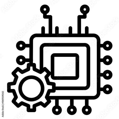 Mechatronics vector icon style