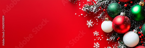 Christmas, new year luxury template with place for text. Social media post, banner, header, email, cover, flyer brochure, invitation, greeting card. Trendy elegant modern design. Generative Ai content