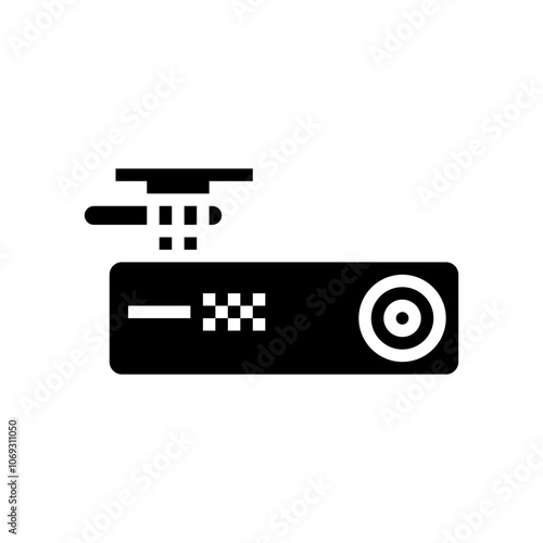 dash cam accessory glyph icon vector. dash cam accessory sign. isolated symbol illustration