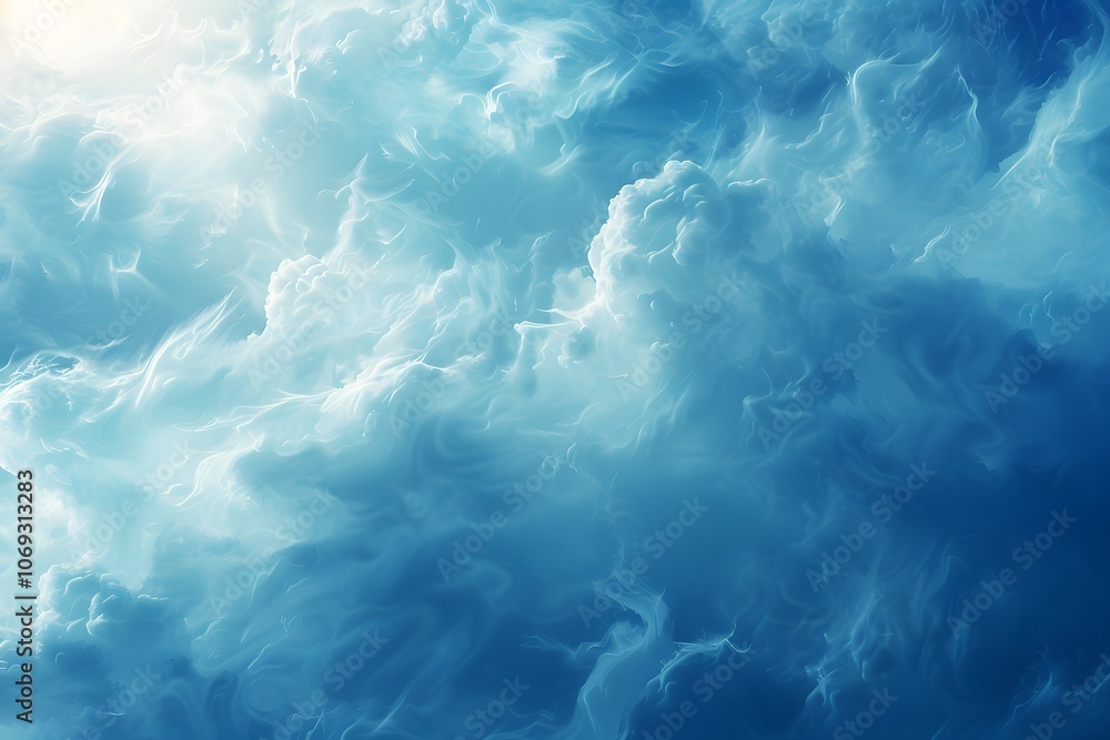 Ethereal Blue Clouds in a Dreamy Sky Ethereal Blue Clouds in a Dreamy Sky
