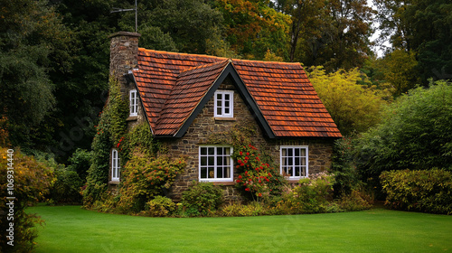 house with garden