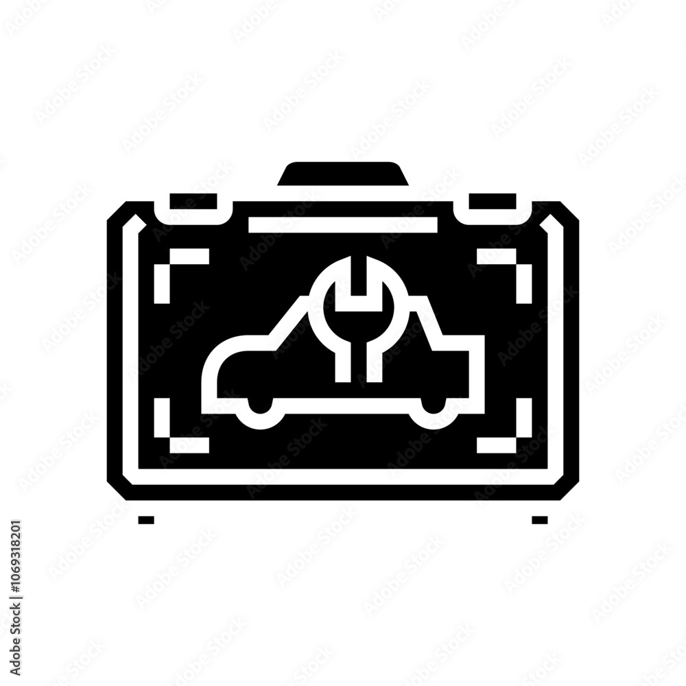 car tool kit accessory glyph icon vector. car tool kit accessory sign. isolated symbol illustration car tool kit accessory glyph icon vector. car tool kit accessory sign. isolated symbol illustration