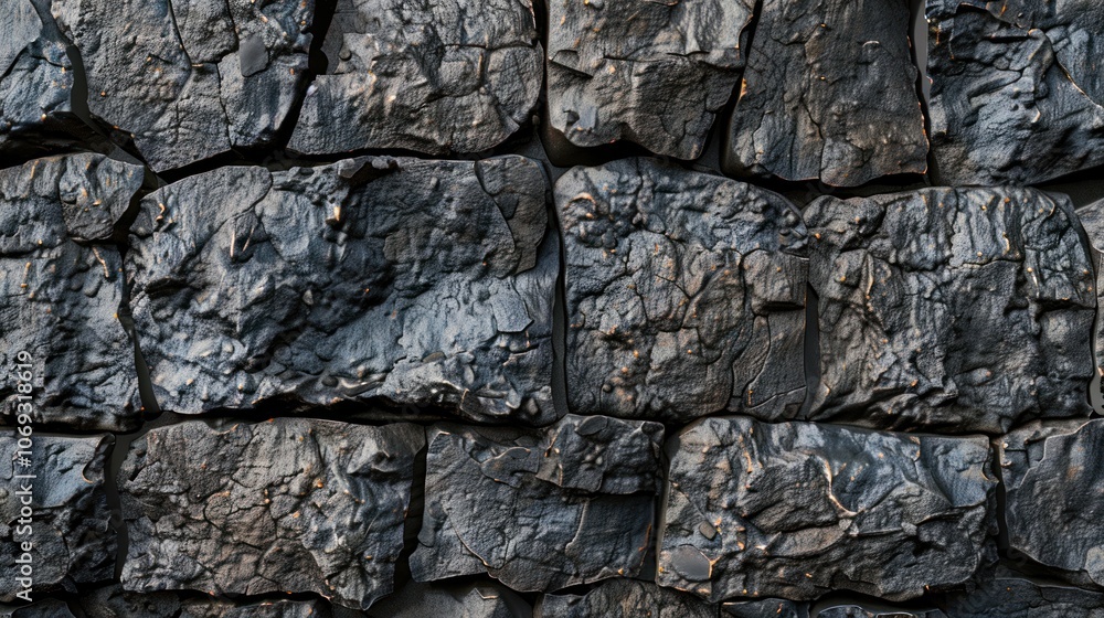 Dark gray ancient stone wall detail texture close up. AI generated images Dark gray ancient stone wall detail texture close up. AI generated images