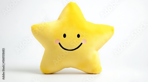 A yellow star  with a happy face.