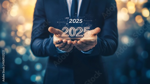 A person  holding  2025