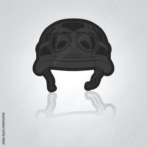 Bike helmet, bike helmet icons, unique icons, helmet, mountain bike helmet with silver background, Vector illustration