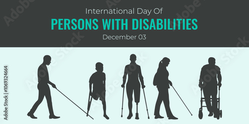 World Disability Day.International Day of  Persons with Disabilities.Vector.