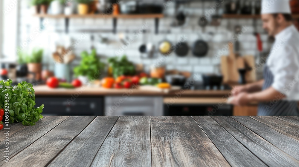 Wooden Table in a Kitchen Setting Wooden Table in a Kitchen Setting