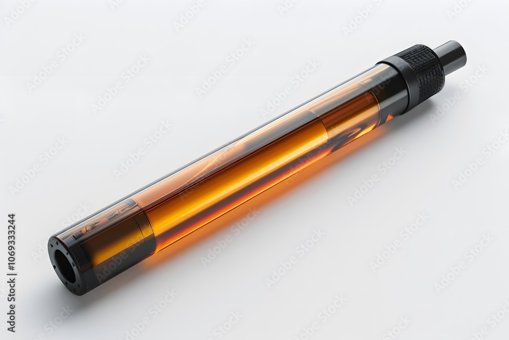 Sleek and Modern Vape Pen with Amber Glass Design