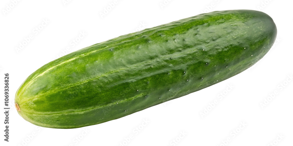 a green cucumber on a white background.AI GENERATED a green cucumber on a white background.AI GENERATED