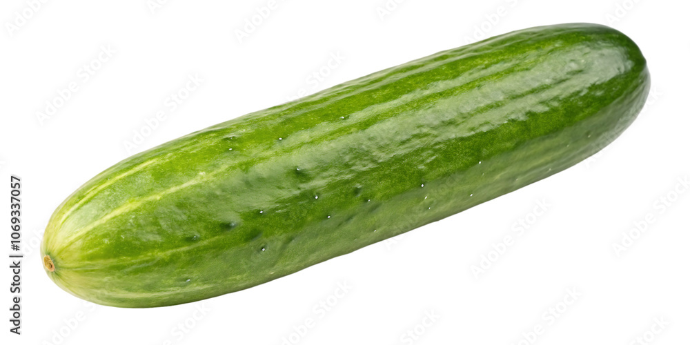 a green cucumber on a white background.AI GENERATED a green cucumber on a white background.AI GENERATED