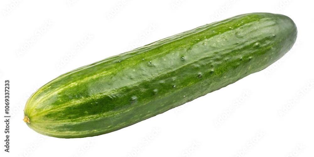 a green cucumber on a white background.AI GENERATED a green cucumber on a white background.AI GENERATED