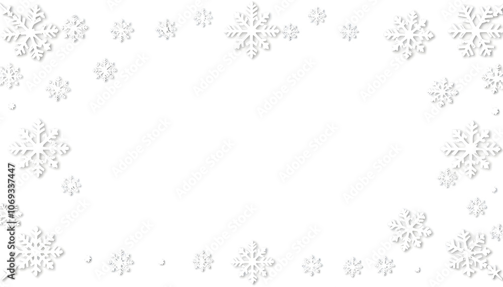 Christmas card with snowflake border vector. Xmas snow flake pattern. Festive christmas card. Isolated illustration white background, cinematic Christmas card with snowflake border vector. Xmas snow flake pattern. Festive christmas card. Isolated illustration white background, cinematic