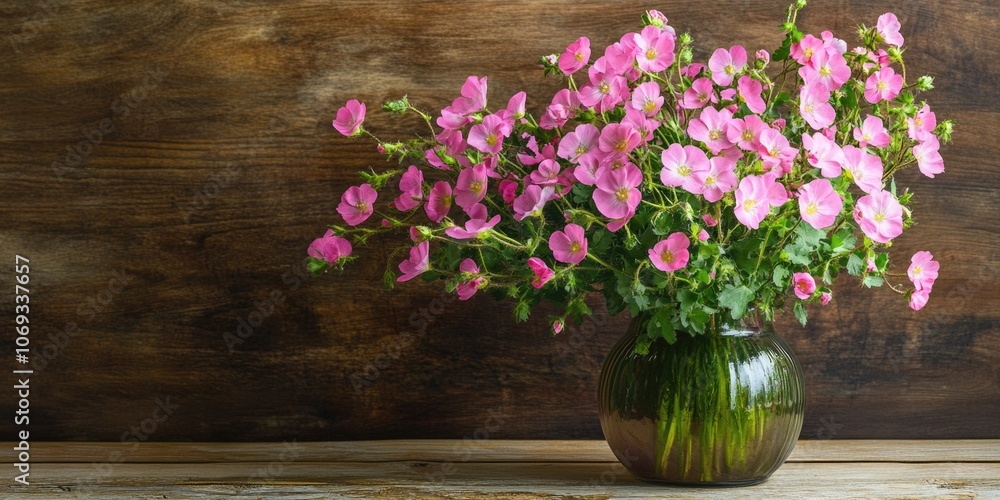 custom made wallpaper toronto digitalA vase filled with pink flowers sits atop a wooden table