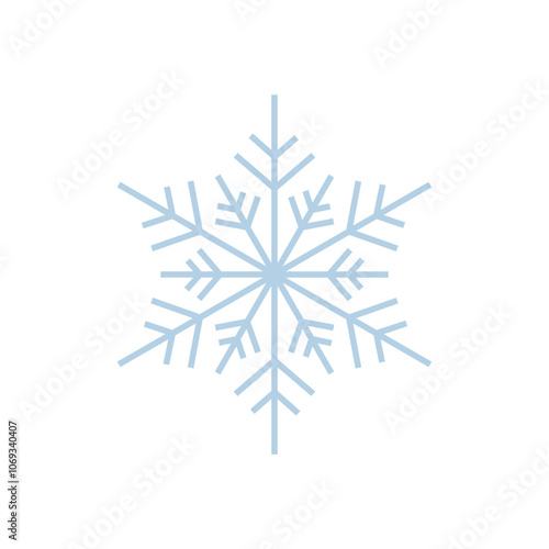 snowflake and star icon. Christmas winter snowflake decoration