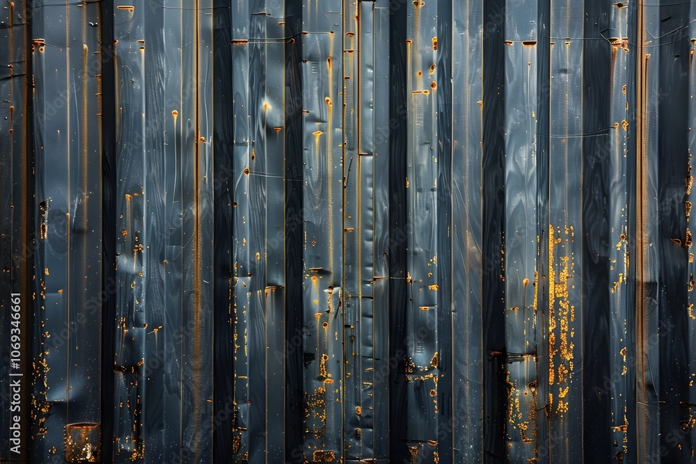 Obraz premium Textured Metal Wall with Rust and Patina Effects